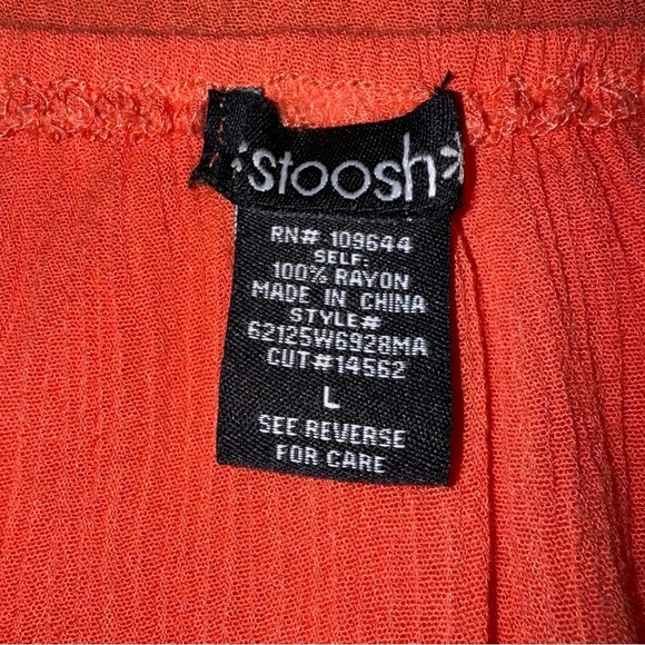 Stoosh Women’s Large Coral Sheer Scoop Neck Tunic 3/4 Sleeves EUC - Picture 4 of 5